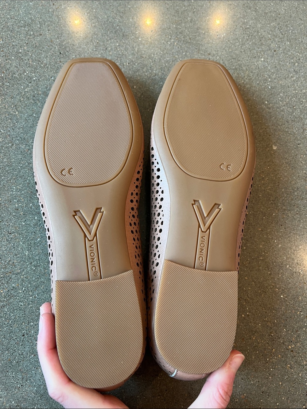Vionic Orinda Perf Square Toe Ballet Flat in Mocha- NWT - Picture 6 of 7